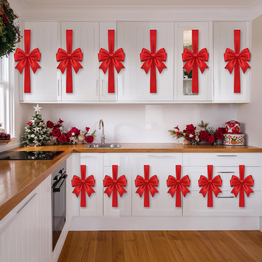 Christmas Cabinet Bows 12 Pack